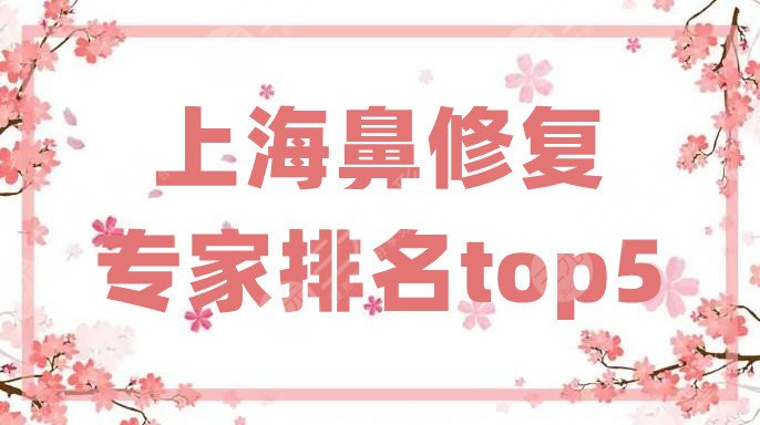 上海鼻修复专家排名top5