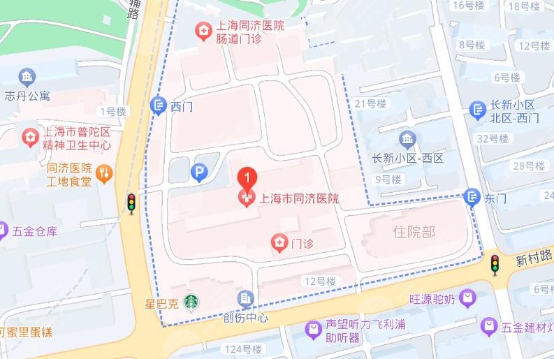 上海市同济医院地址